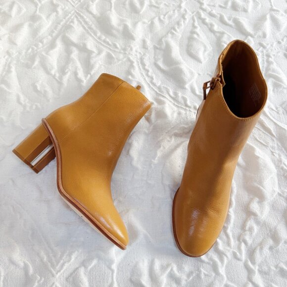 Tory Burch Brooke Stamped Heel Leather Bootie Size 9.5 New - Picture 6 of 11
